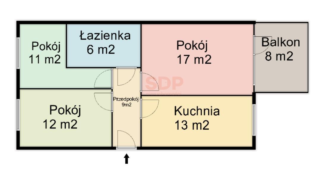 Dwustronne| 68m2 | 3 duże osobne pokoje