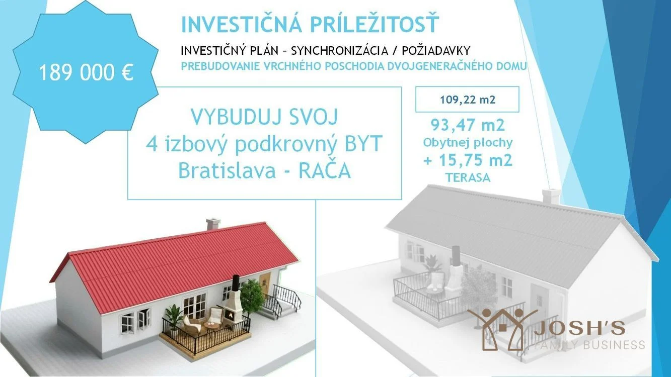 Predaj investičného zámeru v Rači, Pri vinohradoch