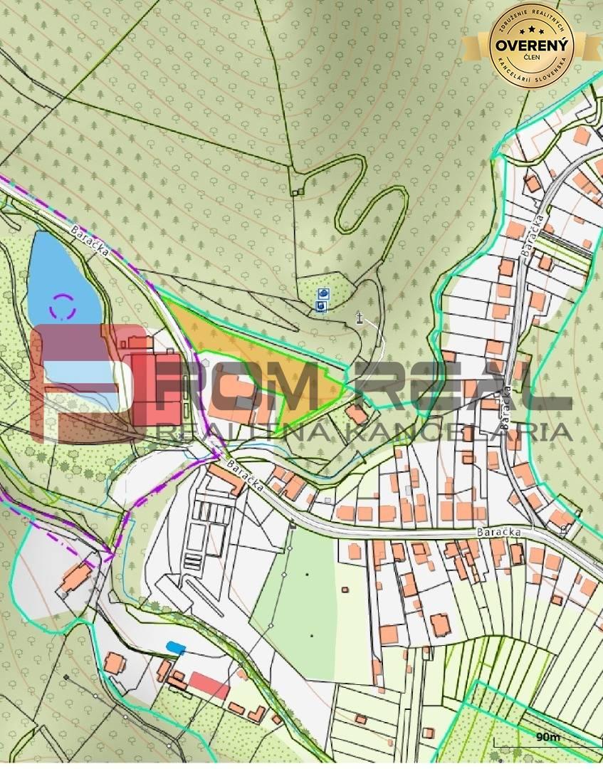 Na predaj veľký investičný pozemok 4229 m2 v Trenčianskych Tepliciach