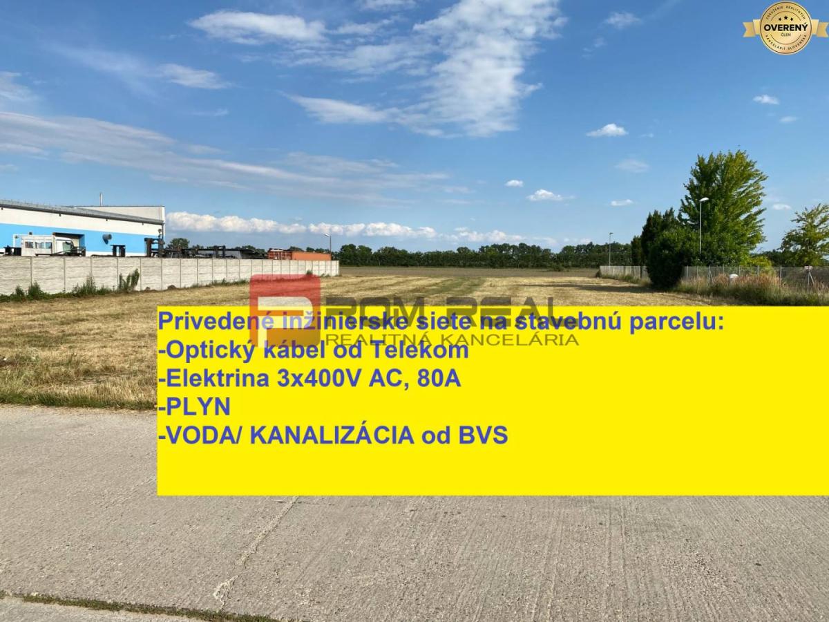 Pozemok pre občiansku vybavenosť a obchod Dunajská Lužná