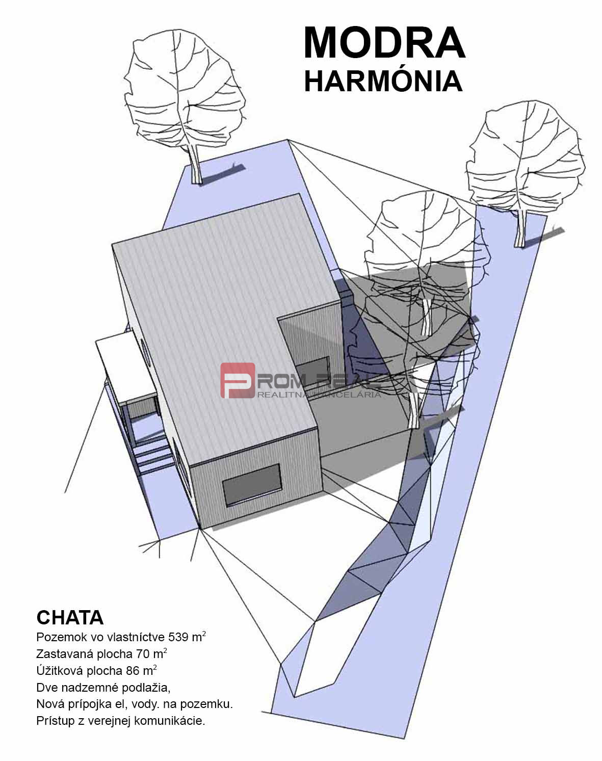 Pozemok Harmónia 539 m2 + STAVEBNÉ POVOLENIE