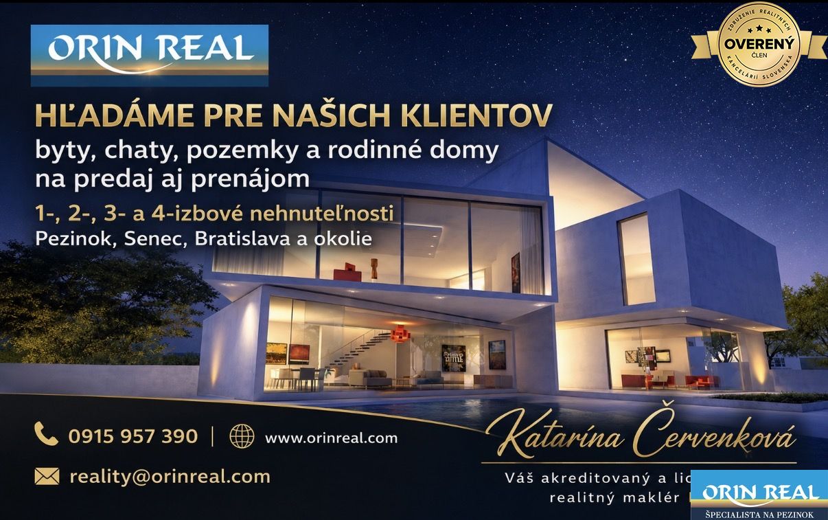 Hľadáme byty 1,2,3,4 izbové pre naších klientov!