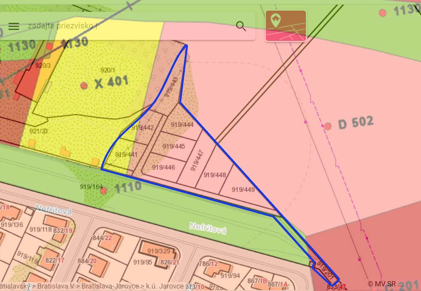 Investičný pozemok s výmerou 4.750 m2, Jarovce - BA V