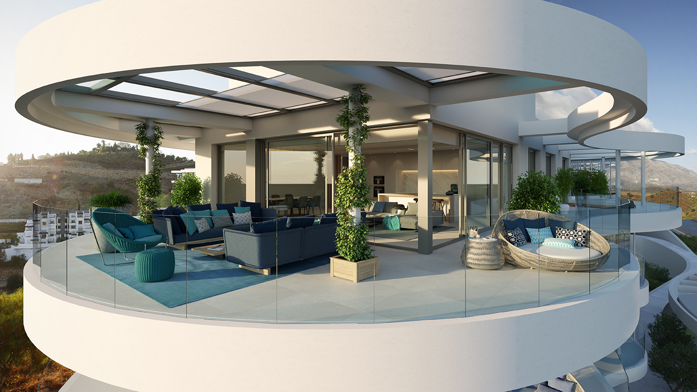 Vivienda circular alto standing con gran terraza 190 m2. – Ref. ID-V1-711WMA