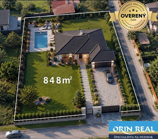 NaPredaj Exkluzívny stavebný pozemok priamo v obci v Bernolákove 848m2