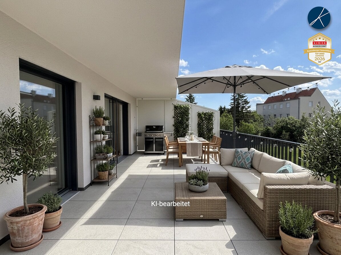 2-Zimmer Wohnung mit 25m² Balkon (Top 6) - Erstbezug!